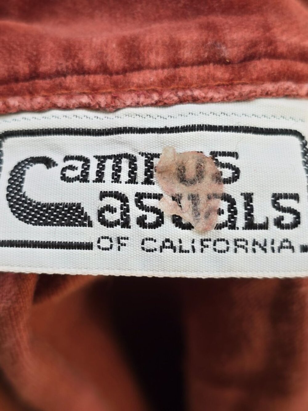 Vintage Campus Casuals Of California Dusty Rose Velvet Midi Skirt XS Cottagecore - Picture 3 of 4